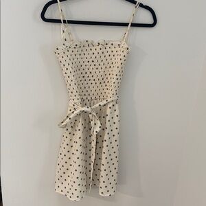 Mi Ami Cream and Black Polka Dot Top